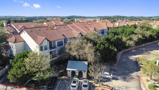 Exterior Drone View at Barton Creek Villas, Austin, 78735