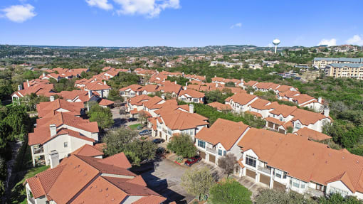 Drone Community View at Barton Creek Villas, Austin, TX
