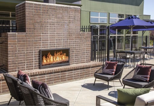 Outdoor Firepit Patio at RockVue, Broomfield, CO, 80021