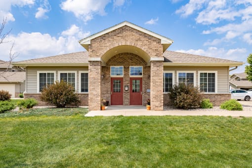 a home with a red door