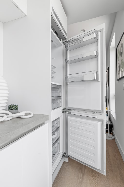 Built-in Fridge/Freezer at Miles at Harvard, Los Angeles, California