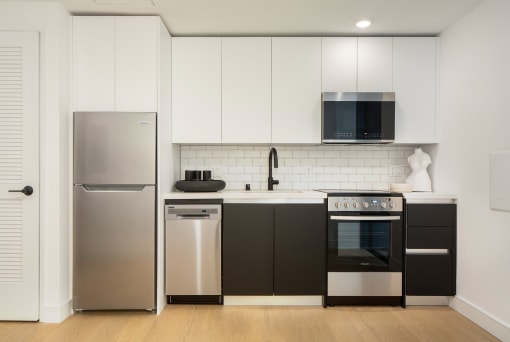 Kitchen at Miles at Harvard, Los Angeles, CA, 90020