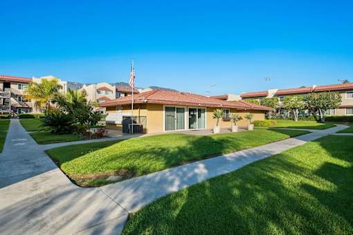 Azusa Gardens Building Exterior with Park-Like Landscaping