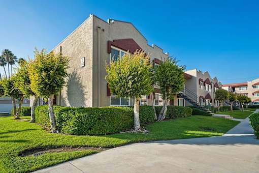 Azusa Gardens Building Exterior with Park-Like Landscaping