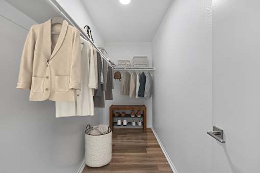 Oversized closet in primary bedroom of 2 Bed 1 Bath Azusa Gardens apartment home