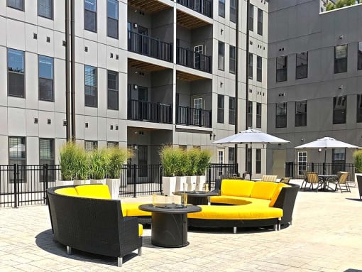 Couch outside at 1400 Russell Apartments, Saint Louis, Missouri