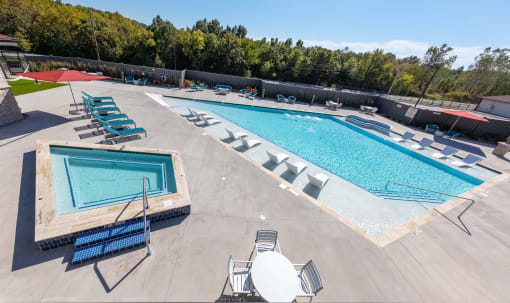 Pool view at Trinity Woods, Independence, MO