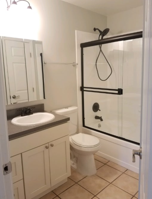 this is a photo of the bathroom in the 2 bedroom islander floor plan at nant