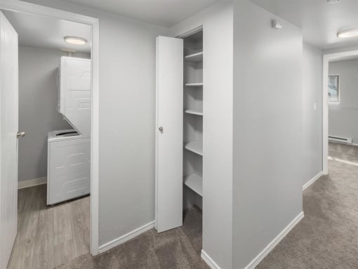 Linen Closet and Washer & Dryer Room