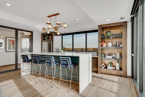 kitchen with bar area at The Shale, Minneapolis