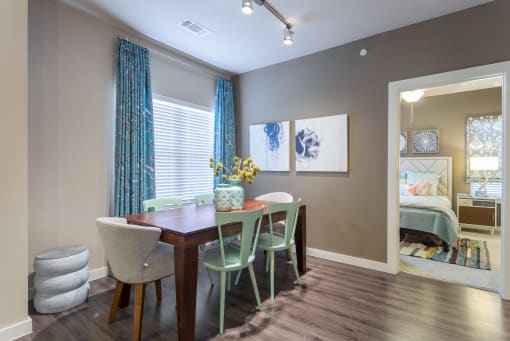 Model Dining Room with Track Lighting