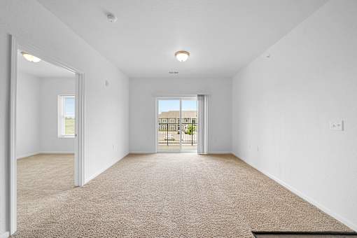 Carpeted Living Area at Union at the Loop, Lawrence