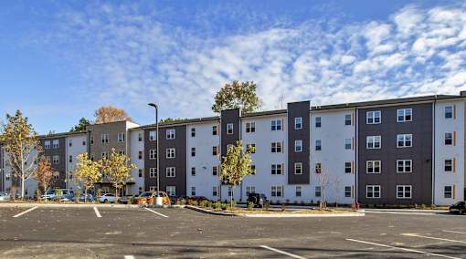 Apartment Building Exterior at Union at Crescent, Indiana  