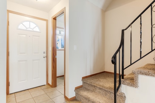 stairs and entry way