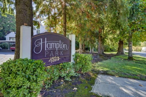 Property Signage at Hampton Park Apartments, Tigard, OR