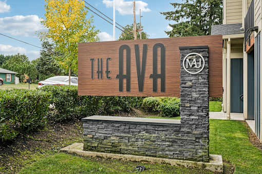 A sign that says The AVA