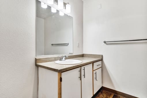 bathroom counter Aloha Oregon Quatama Village Apartments 
