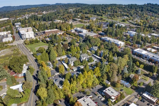 Aerial View at Hampton Park Apartments, Oregon, 97223