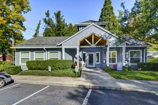 Clubhouse Exterior at Hampton Park Apartments, Tigard, OR, 97223