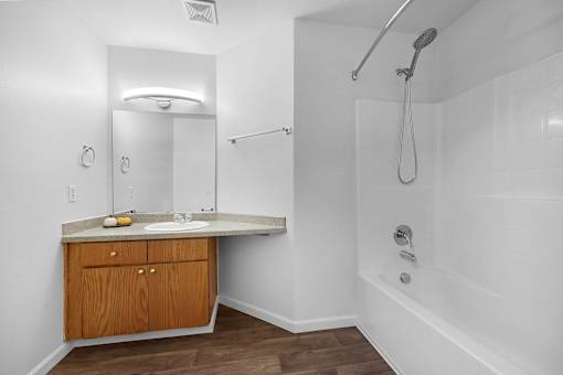 Bathroom with shower tub