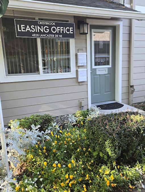 A leasing office for Crestbrook is located at 4828 Lancaster Dr NE.