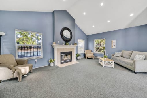 Modern Living Room at Hampton Park Apartments, Oregon, 97223