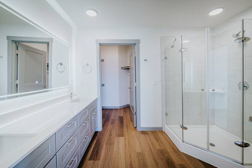 Grand Vista Apartments Bathroom with Walk-in Shower