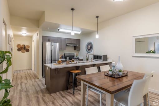 Dining Area at The Jax Apartments Vancouver, WA