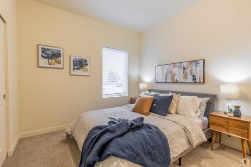 Bedroom at The Jax Apartments Vancouver, WA
