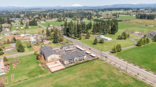 Arial View of The Jax Apartments Vancouver, WA