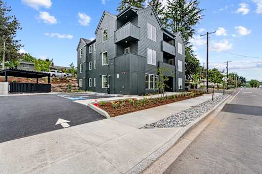 Pearson Lofts Exterior and Parking Lot