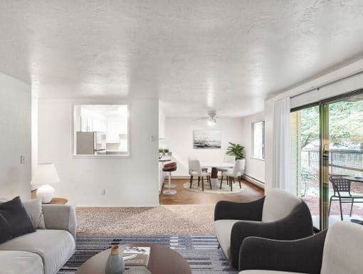 Living room Foothills Apartments Portland OR