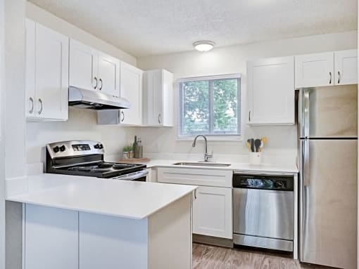 Kitchen Sunset Station Apartments Portland Oregon 