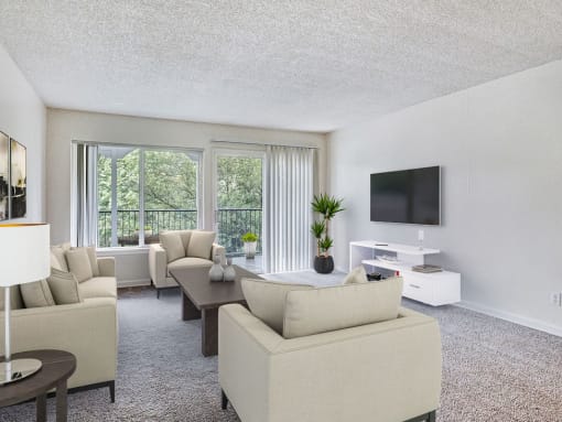 Living Room Sunset Station Apartments Portland Oregon 