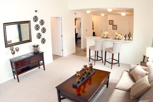 Wooster Ohio Apartment rentals Redwood wooster mindy lane living room to kitchen