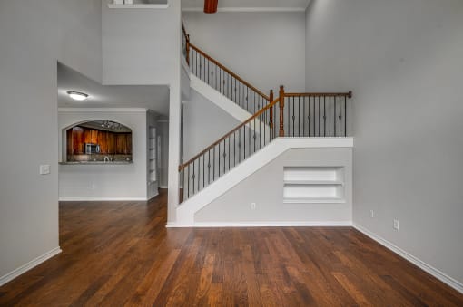 Living Room With Loft at Riachi at One21, Plano, TX