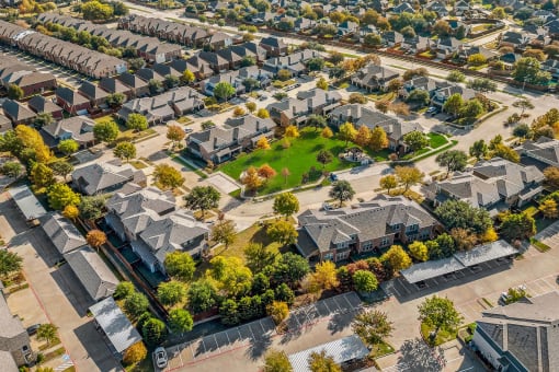 Aerial view of the city at Riachi at One21, Plano, TX, 75025