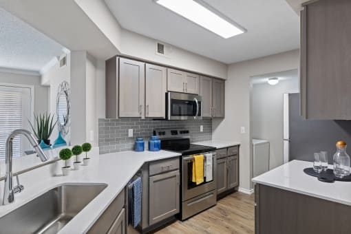 Efficient Appliances In Kitchen at Wellington at Willow Bend, Plano, TX