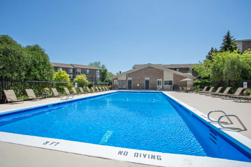 Blue Cool Swimming Pool at The Greenway at Carol Stream, Carol Stream, IL, 60188
