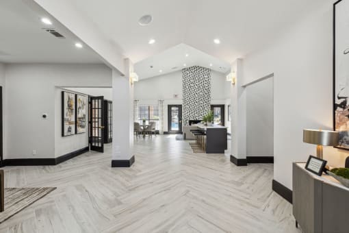 a view of the lobby from the front of the building at Wellington at Willow Bend Apartments, Plano, Texas