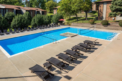 Pool View at Whisper Hollow Apartments, Maryland Heights, MO