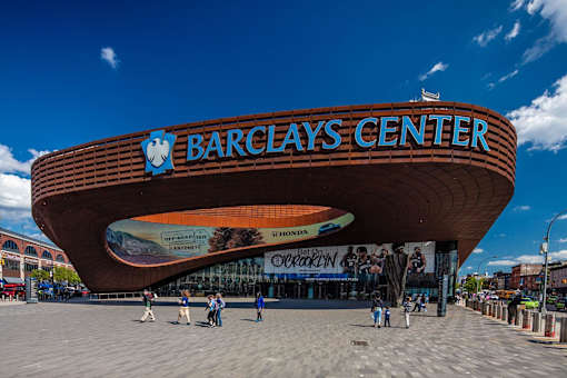 the front of the barclays center in the city at The Paxton, Brooklyn, New York