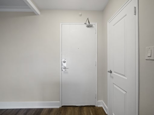 a bedroom in an apartment at the historic electric building in fort worth, tx