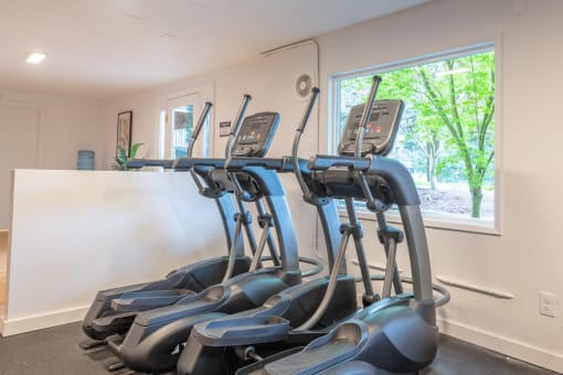 the gym at the shiloh green apartments in kennesaw, ga