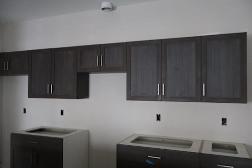 Kitchen under construction.