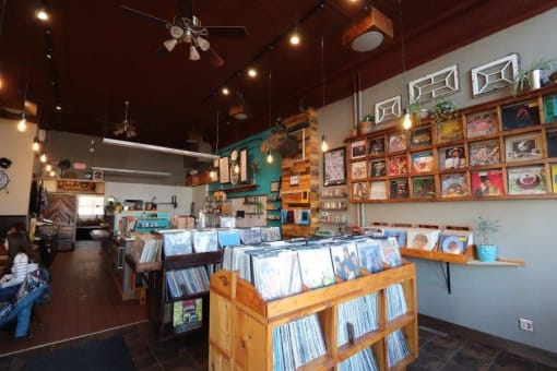 a bookstore with a bunch of books on the shelves