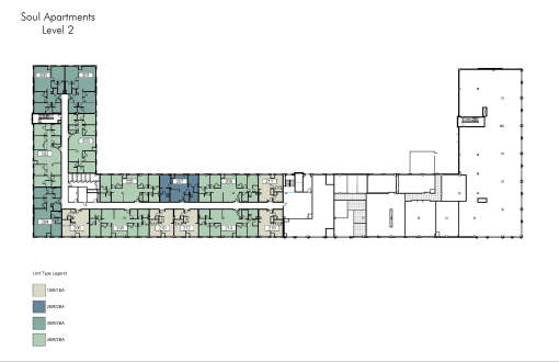 the floor plan of sol apartments level 2