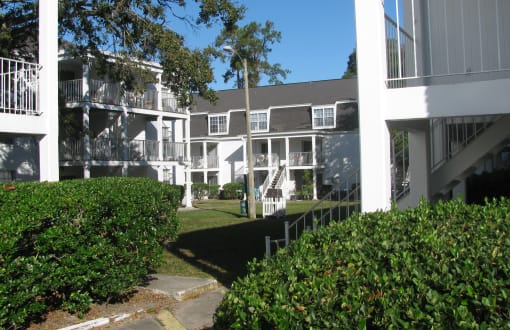 an exterior view of the condominiums
