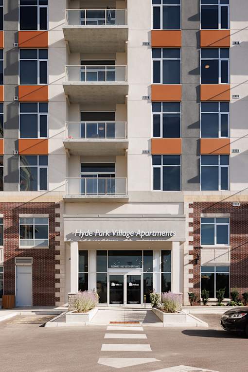 Property entrance at 1600 Hyde Park Village Apartments, London