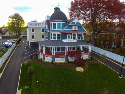 a house with a dome on top of it